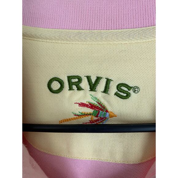 Orvis Fly Fishing  Pink XL Men's Polo - Picture 4 of 6